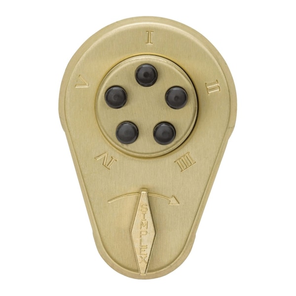 Combination Deadbolt, 1-3/8-in to 1-1/2-in Thick Doors, Satin Brass